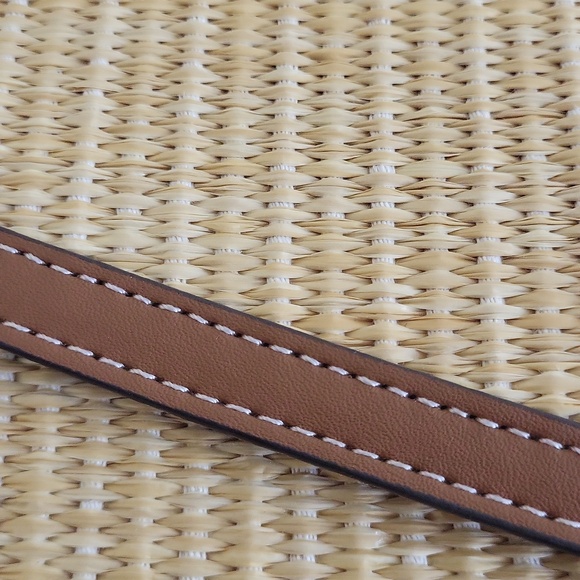 Nanette Lepore Straw  And Brown Envelope Purse - Picture 6 of 7